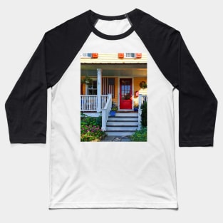 Mendham NJ - Porch With Wooden American Flag Baseball T-Shirt